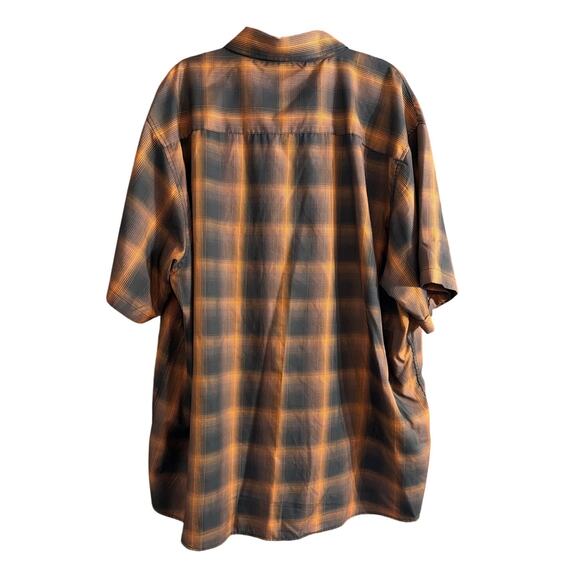Dixxon Big Men's The Hardin Flannel Button Up Party Shirt Black & Orange Size 4X - Picture 3 of 7